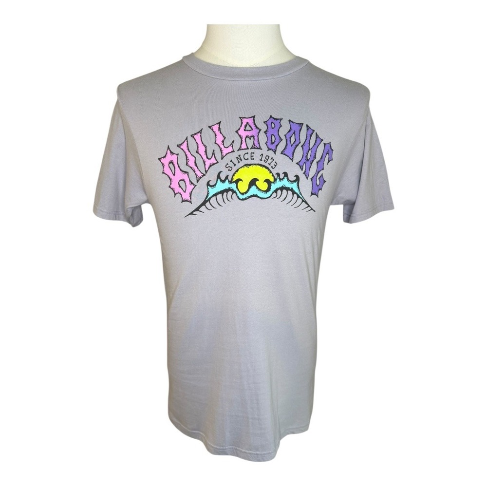 Billabong Cosmo SST T-Shirt Men's Size Small Surf Graphic Gray Short Sleeve NWT